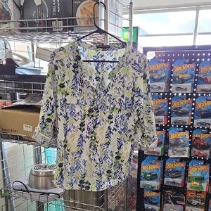 Adrienne Vittadini Leaf Print Blouse